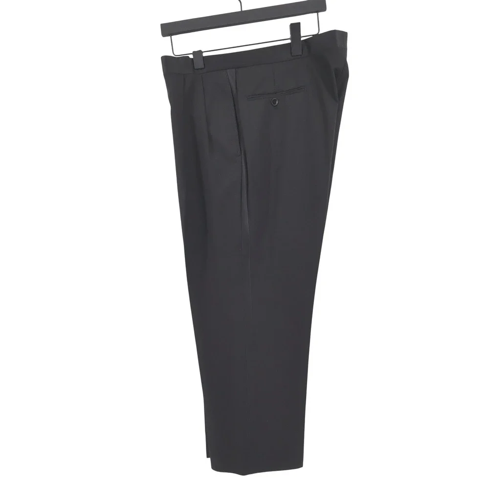 Jones New York 100% Wool 3-Button Tuxedo Suit Black Mens‎ 42S 35x29